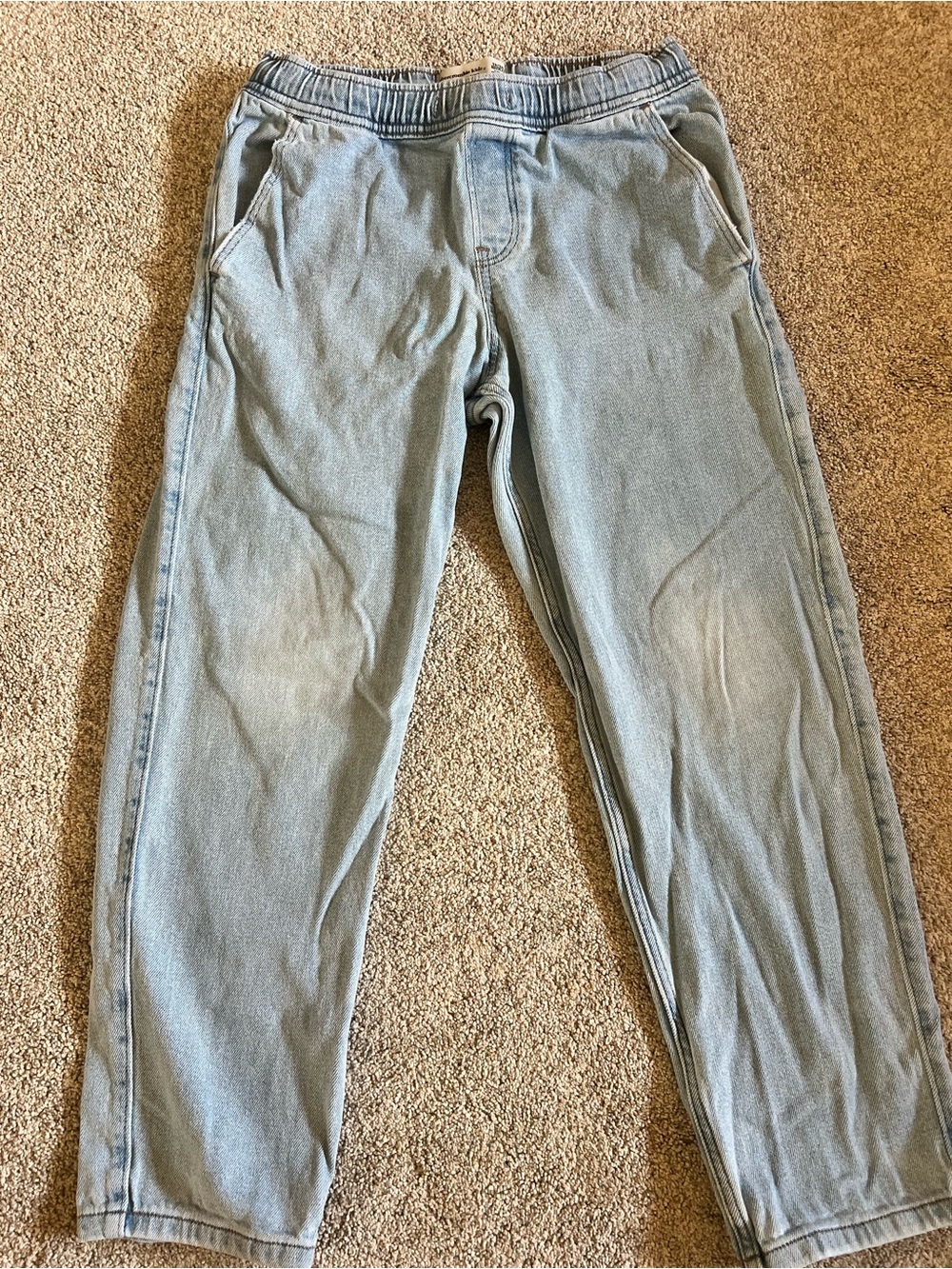 abercrombie kids boys Light Blue Relaxed Pull On Elastic Waist Jeans size 13/14